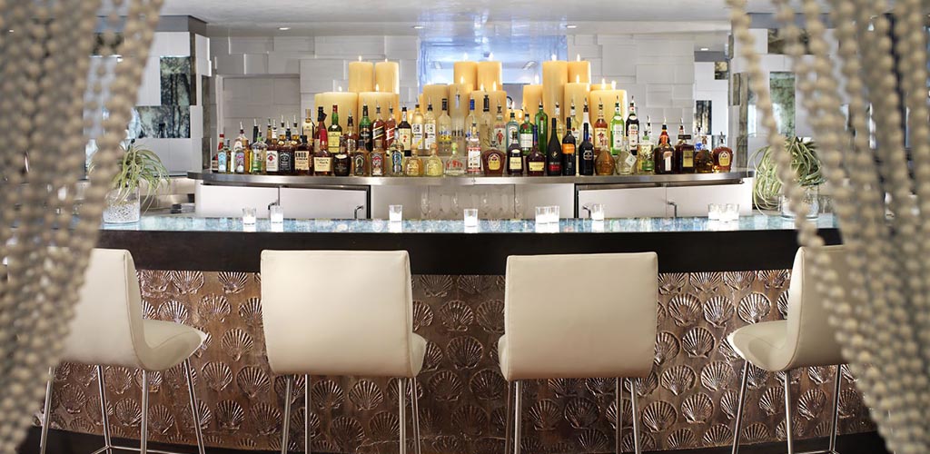 Bar area of The Penthouse at The Huntley Hotel