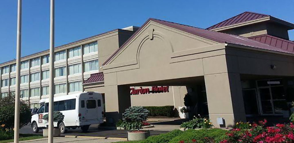 Entrance to Clarion Hotel