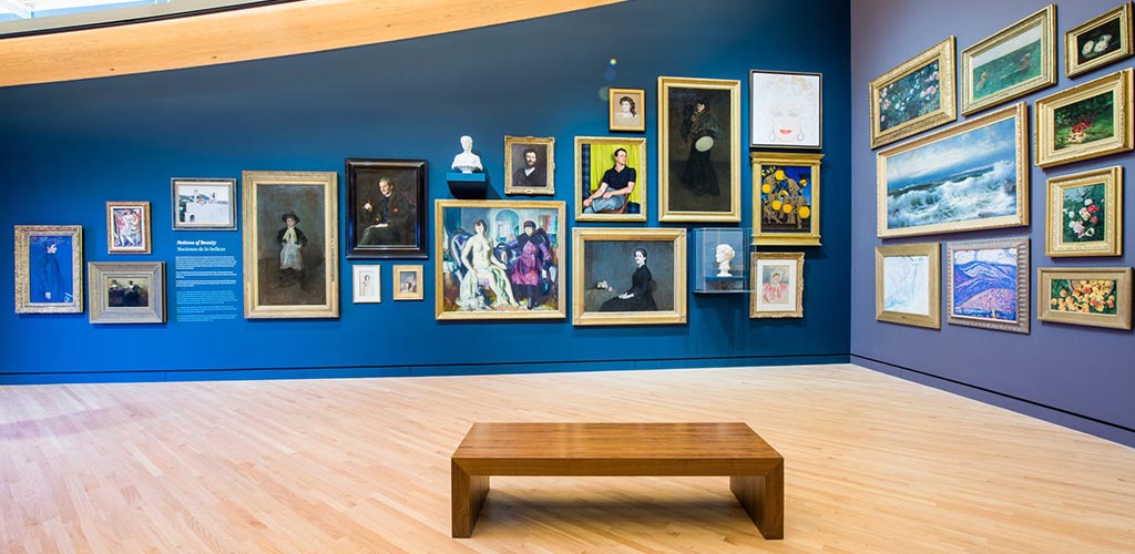 Artworks on display at the Crystal Bridges Museum of Art