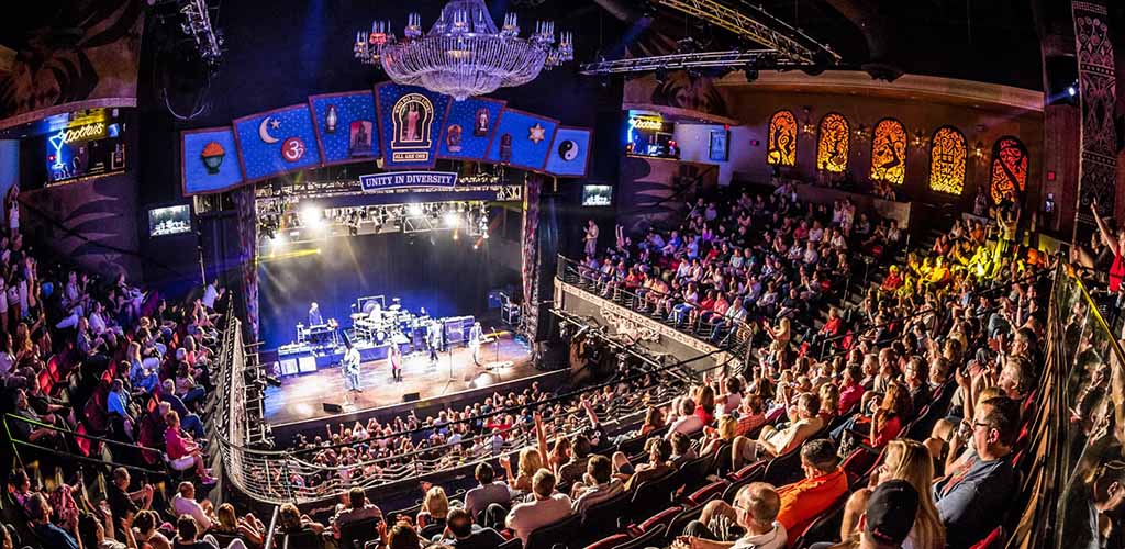 A huge crowd during a live performance at the House of Blues