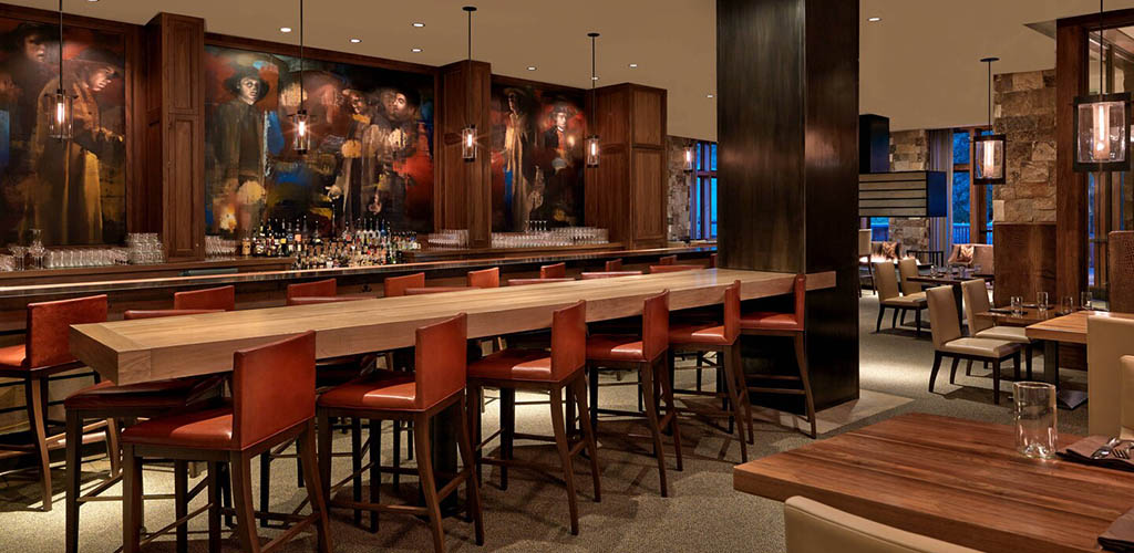 The rustic bar at St. Regis Bar