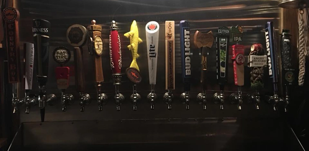 Beer taps from The Back Door