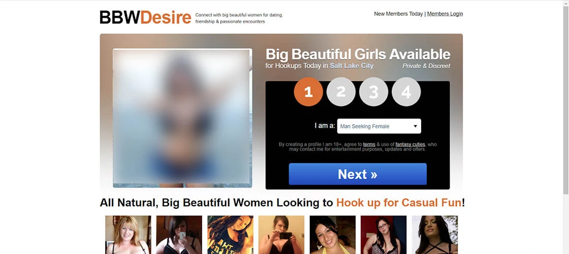 BBWDesire homepage