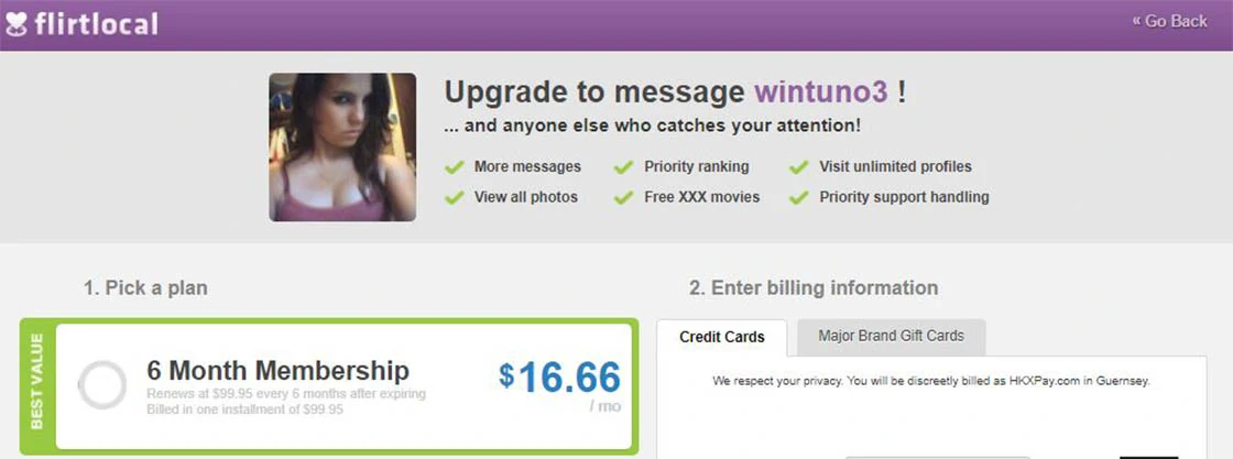 Is FlirtLocal legit if they force you to pay for everything?