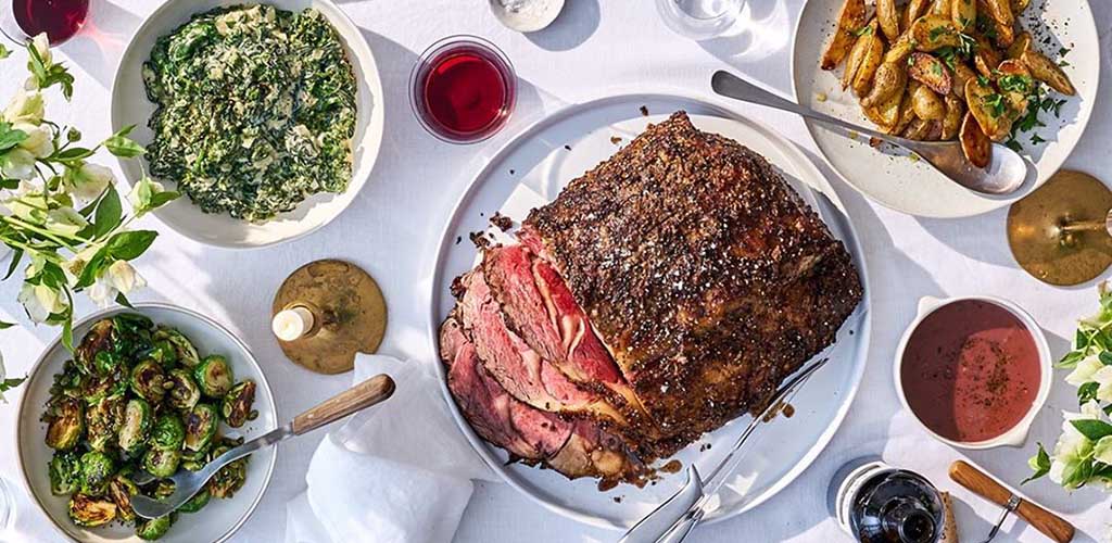 A delicious steak dinner made with ingredients from Whole Foods