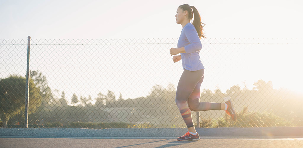 Woman jogging on a trail