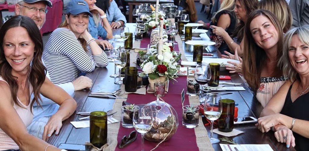 A group of friends having lunch at Fletcher’s