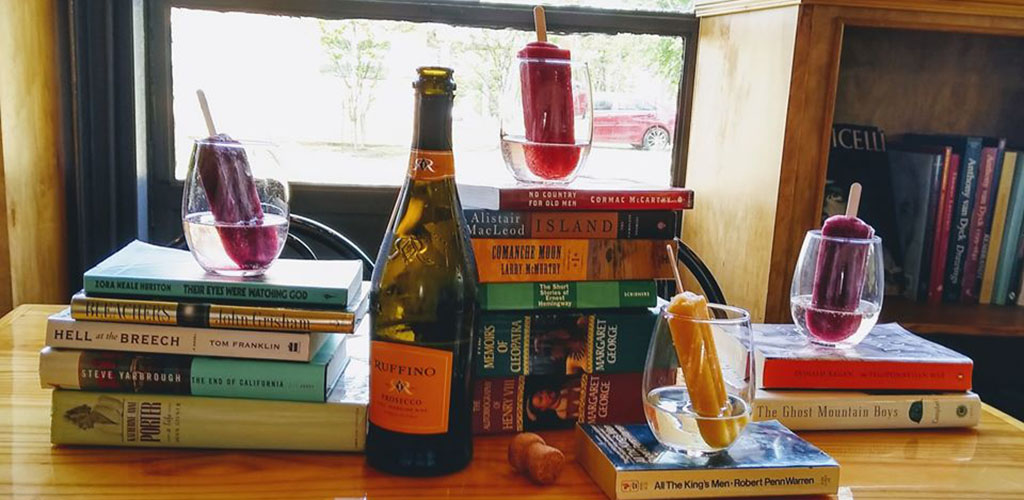 Popsicles, books and wine from Coffee Prose