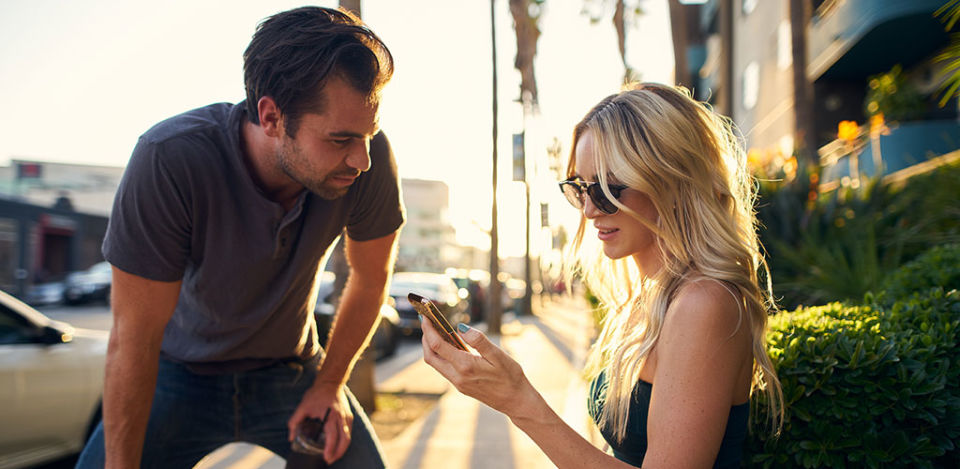 A guy being awkward around this girl while asking her out