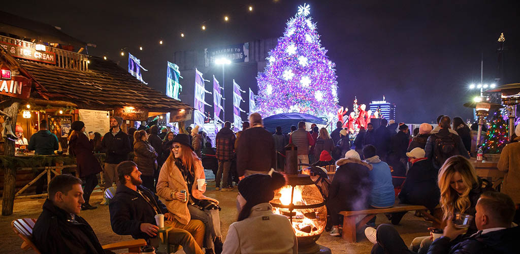 Penn’s Landing during a winter evening