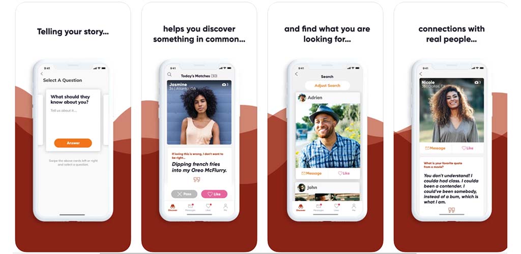 BlackPeopleMeet screenshots from the app