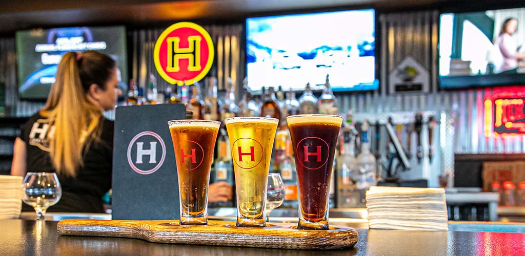 Beers from Hub Bar & Grille