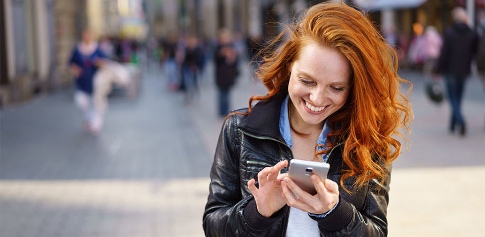 Smiling woman who feels special