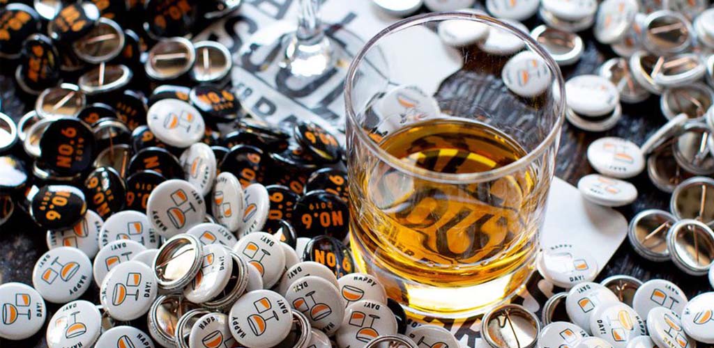 All Souls drinks and buttons