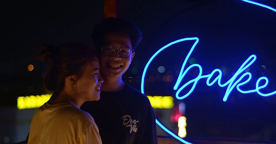 A couple on a dinner date