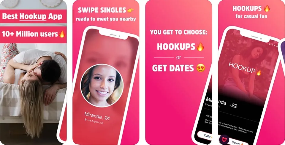 Down dating app screenshots