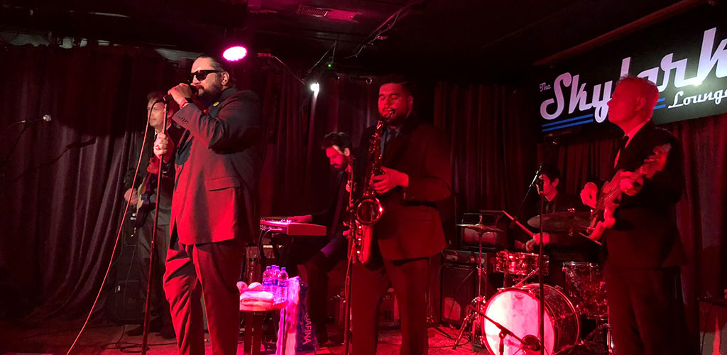 A live jazz performance at The Skylark Lounge