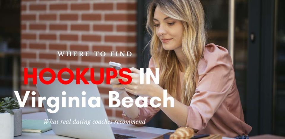 Woman looking for Virginia Beach hookups online on a patio