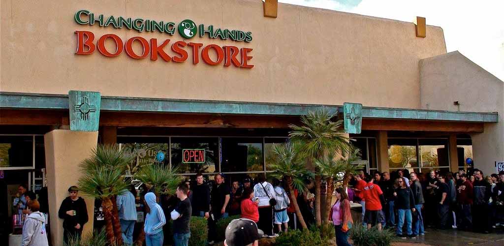 People hanging out at Changing Hands Bookstore