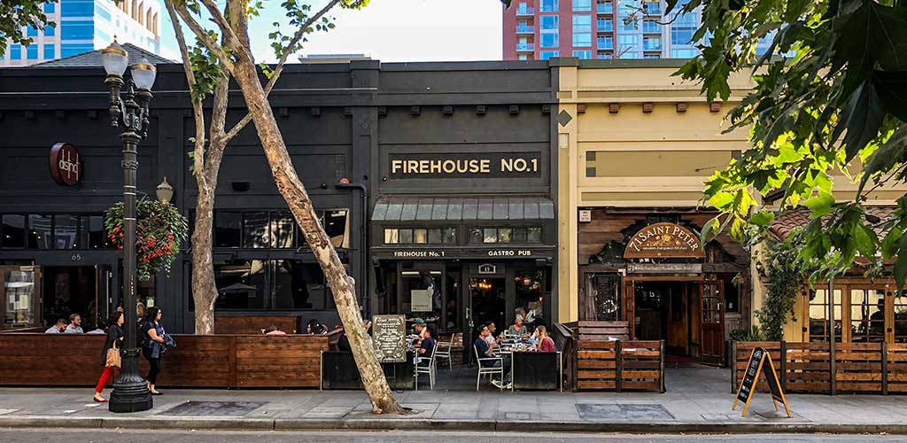 The exterior of Firehouse No 1. Gastropub