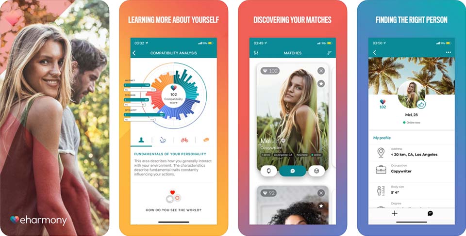 eHarmony features iOS