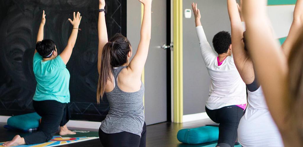 A class at Southtown Yoga Loft