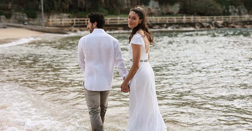 A beach wedding