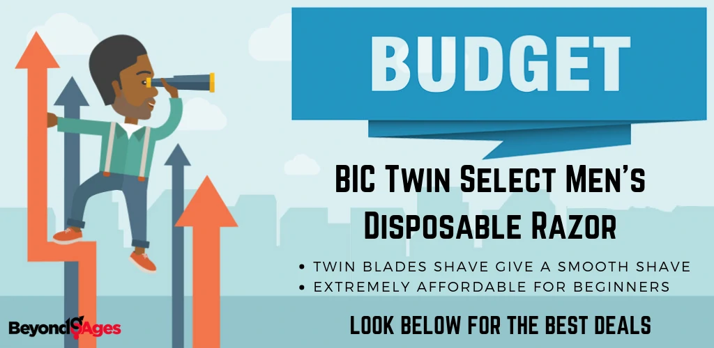 The BIC Twin Select Men's Disposable Razor is the best budget disposable razor for beginners