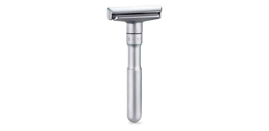 The Merkur Futur Adjustable Double Edge Safety Razor is the Top Rated Safety Razor for Sensitive Skin