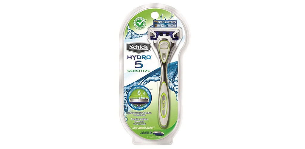 The Schick Hydro 5 Sensitive Skin Razor is the Best Value Men’s Razor for Those with Acne Prone Skin