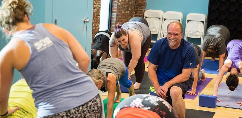 A fun class at 502 Power Yoga