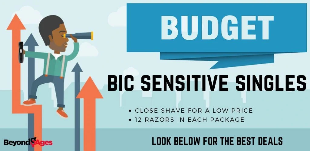 Bic Sensitive Single Blade Shaver is the best for budget disposable razor for sensitive skin