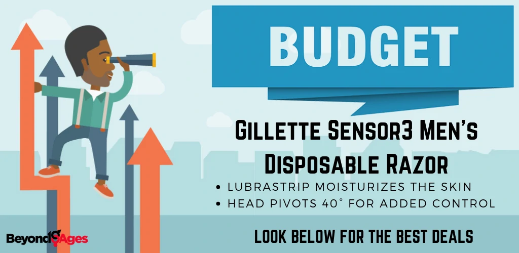 The Gillette Sensor3 Men's Disposable Razor is the Best Budget Disposable Razor for Black Men