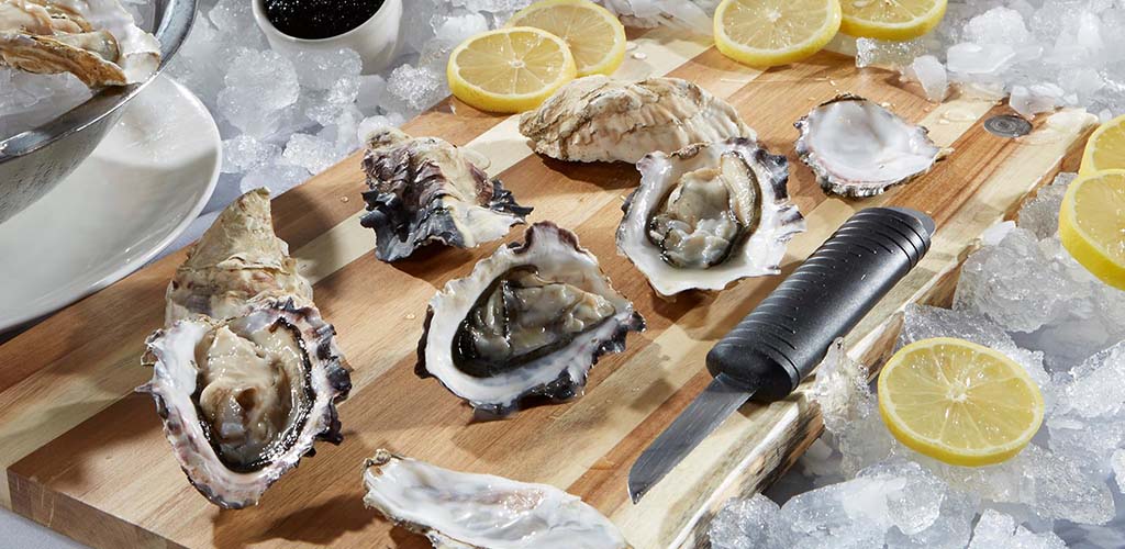 Fresh oysters from Portland City Grill