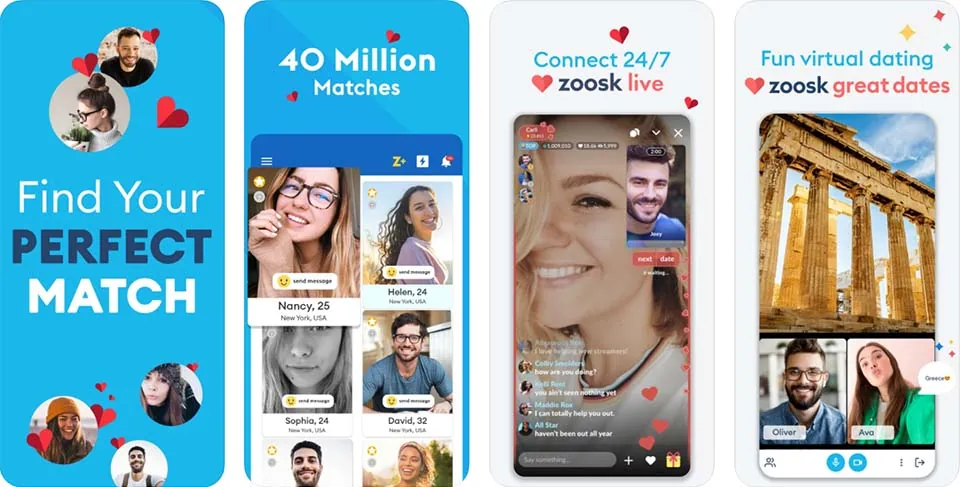 Zoosk on iOS screenshots