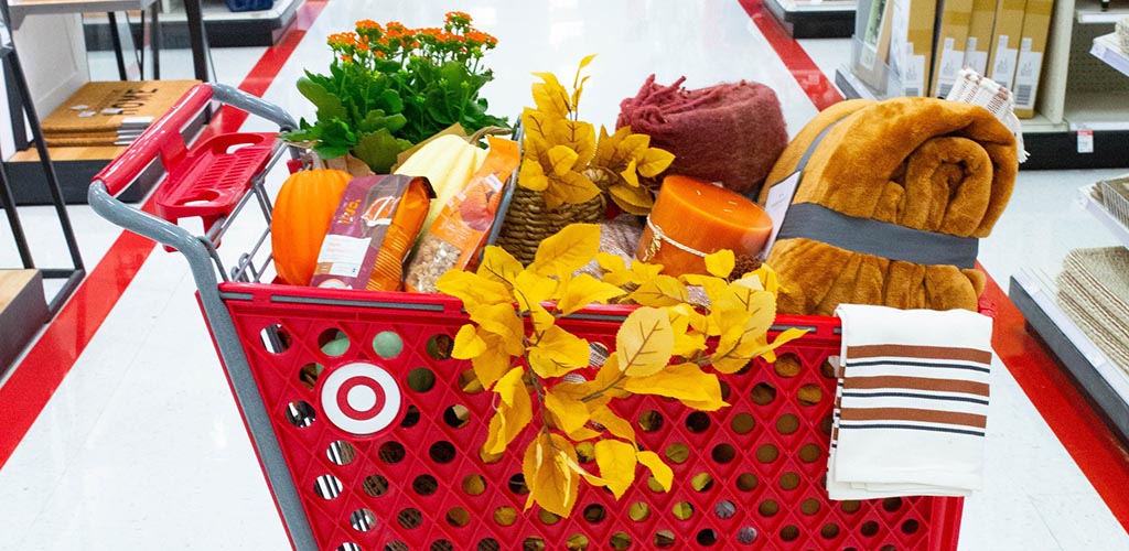 A cart full of goodies from Target