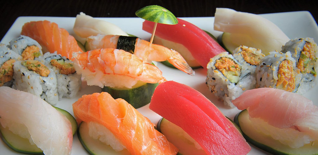 A sushi platter from Koze Teppan Grill