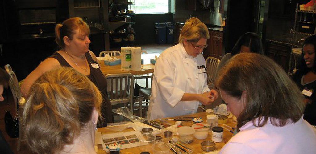 A cooking class at Mirepoix Cooking School