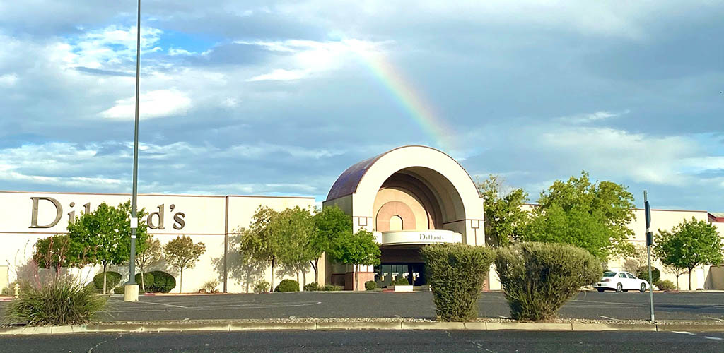 A rainbow over Cottonwood Mall