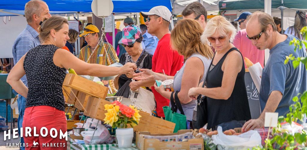 A busy Sunday at Heirloom Farmers Market