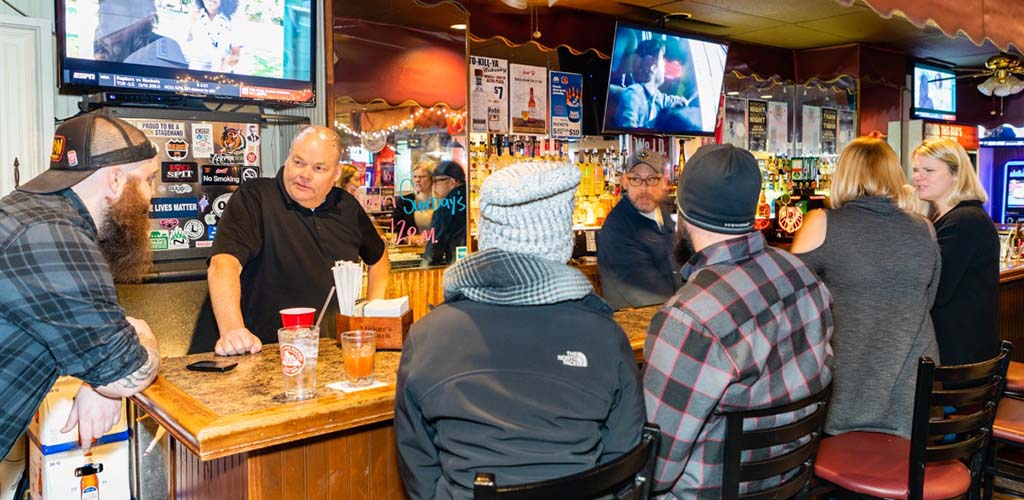 The bar area of Madonna's Bar and Grill