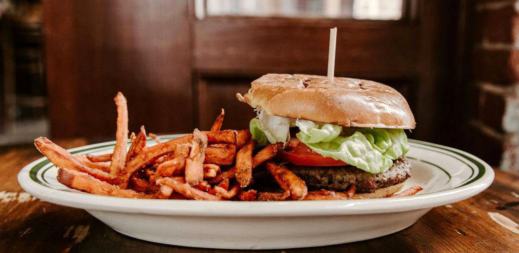 A burger and fries from McNellie's