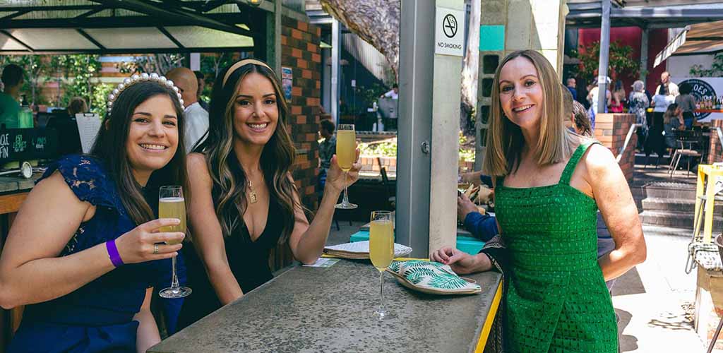 Ladies in the outdoor area of The Garden