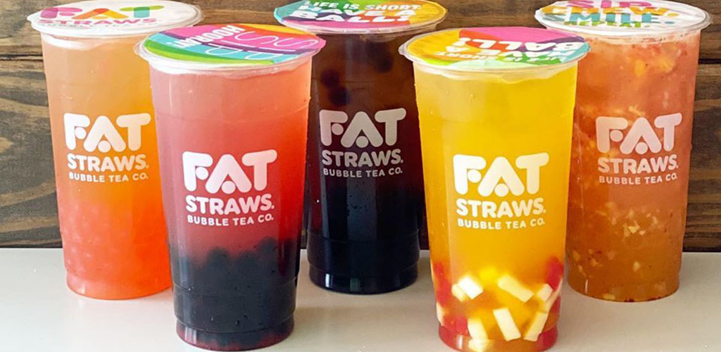 Fruit teas from Fat Straws Bubble Tea