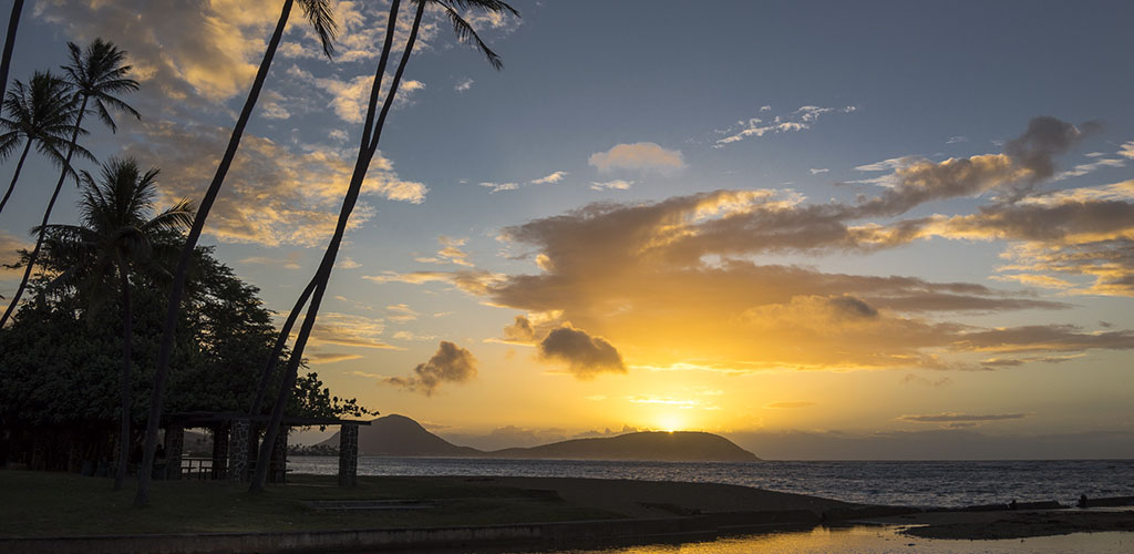 Waialae Beach at sunset