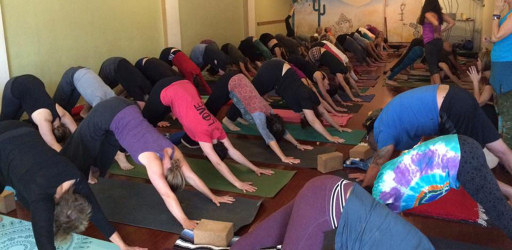 A class at Tucson Yoga Studio