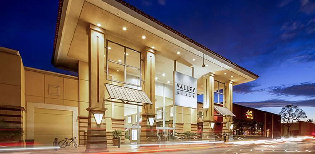 The Valley Plaza Mall at night