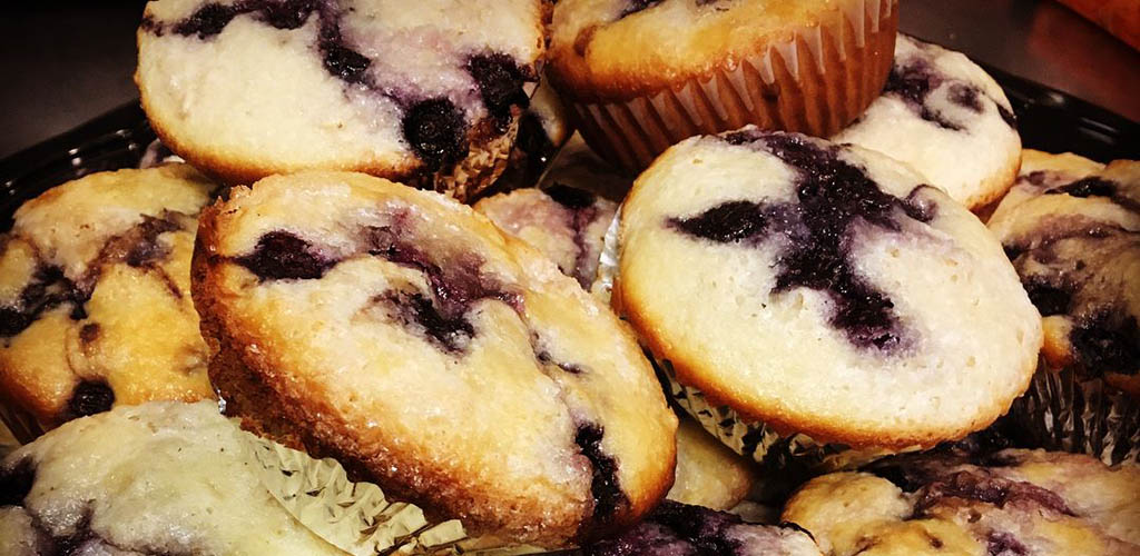 Blueberry cupcakes from Brewed Cafe