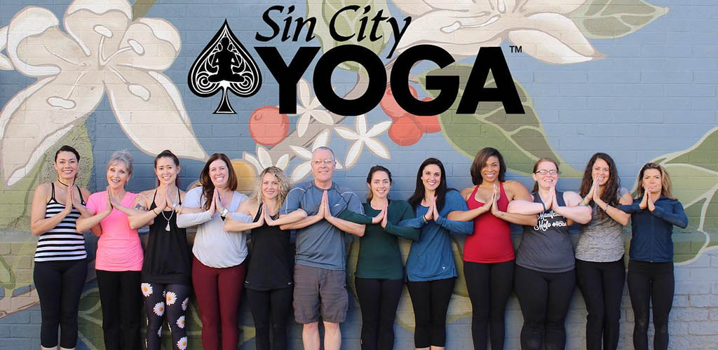 A yoga class at Sin City Yoga