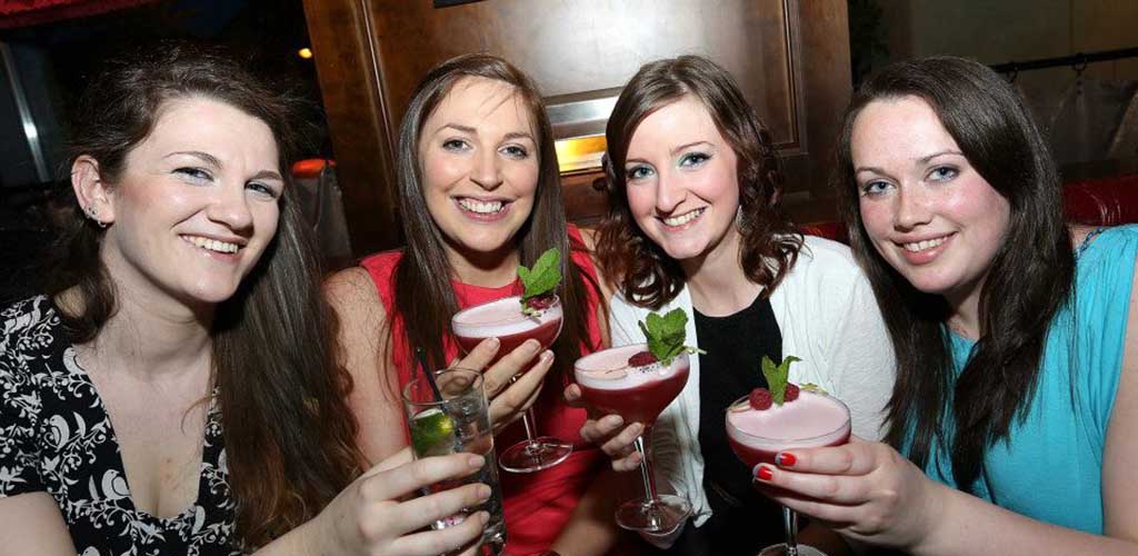 Girls grabbing drinks at Bert's Jazz Bar